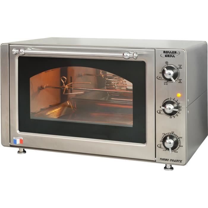 ROLLER GRILL TQ 300 I - Mini four multifonction - 34 L - 2200 W - Chaleur tournante - Inox brossé