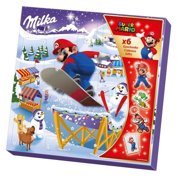 Milka & Super Mario Calendrier de l'Avent 2018 Chocolat Noel 148g