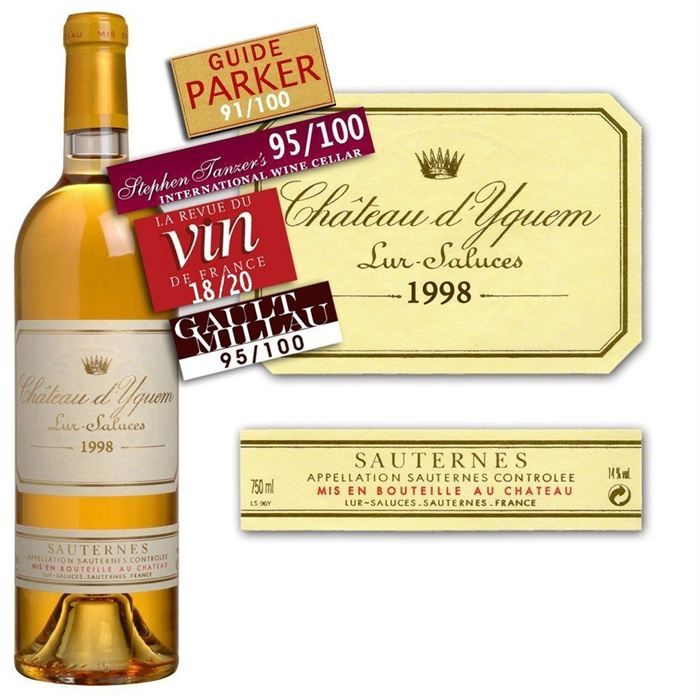 Château dYquem 1998   Achat / Vente VIN BLANC Château dYquem 1998