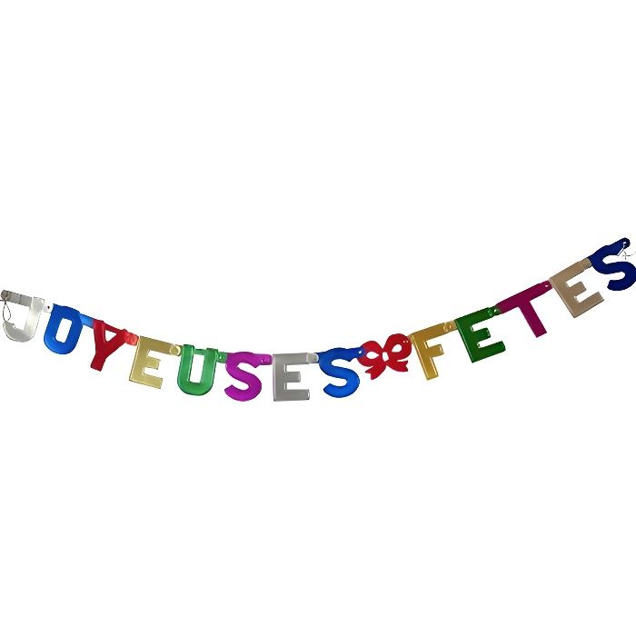 Guirlandes   Joyeuses Fêtes  Métallisées   Achat / Vente BANDEROLE