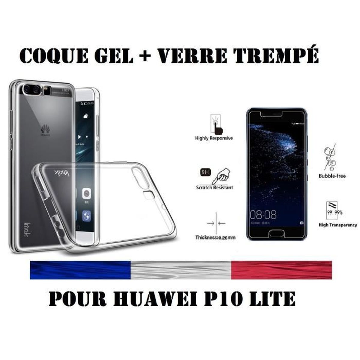 coque huawei p10 lite protection verre