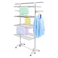 FIL À LINGE - ÉTENDOIR Etendoir à Linge, 4 étagères, Blanc, Avec des aile FIL À LINGE - ÉTENDOIR Etendoir à Linge, 4 étagères, Blanc, Avec des aile