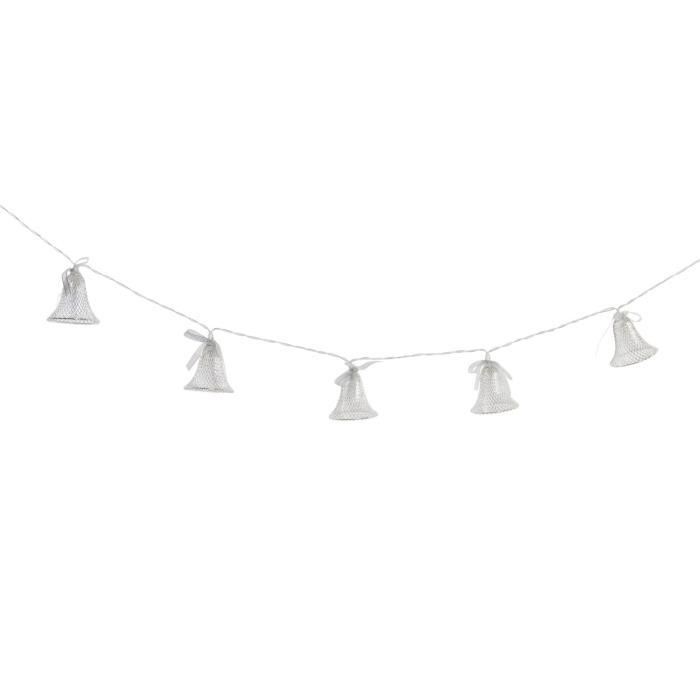 Guirlande de Noël lumineuse intérieure Cloche en métal 175 cm
