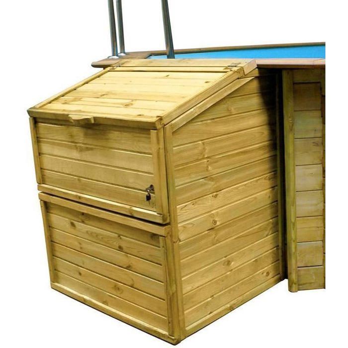 SUNBAY Coffre de filtration en bois pin sylvestre - Pour piscine H 1,46 m