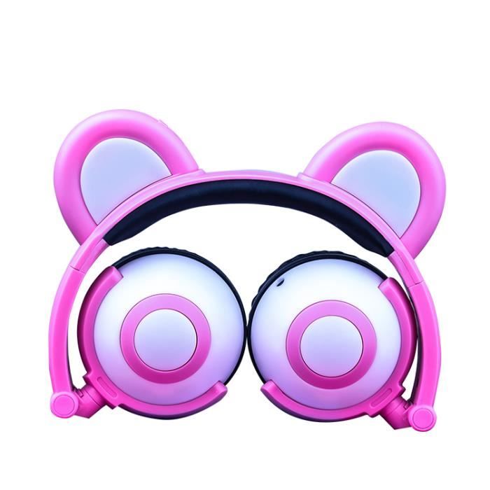 Oreilles Dours Casque Enfant Lumièrecasque Filaire Fillegarçon