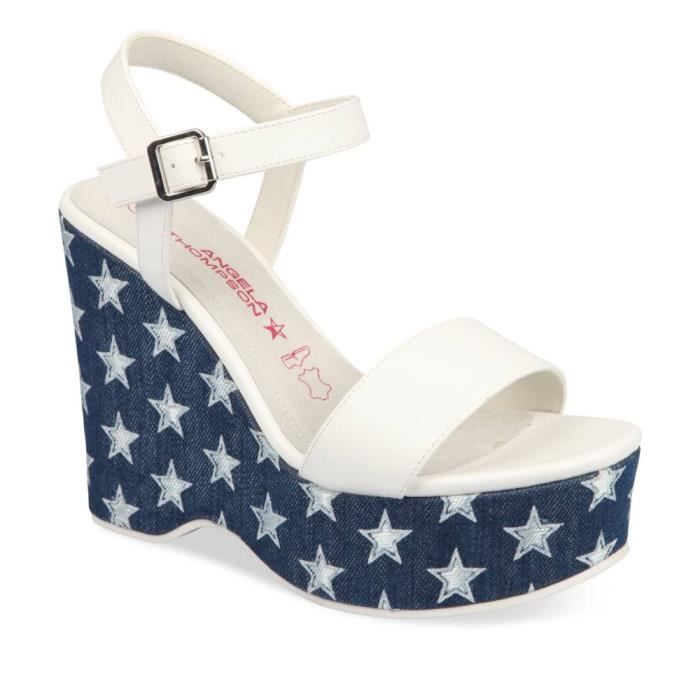 Femme Angela Thompson Oztipwukx Blanc Achat Nu Chaussea Pieds N8Xn0OwPk