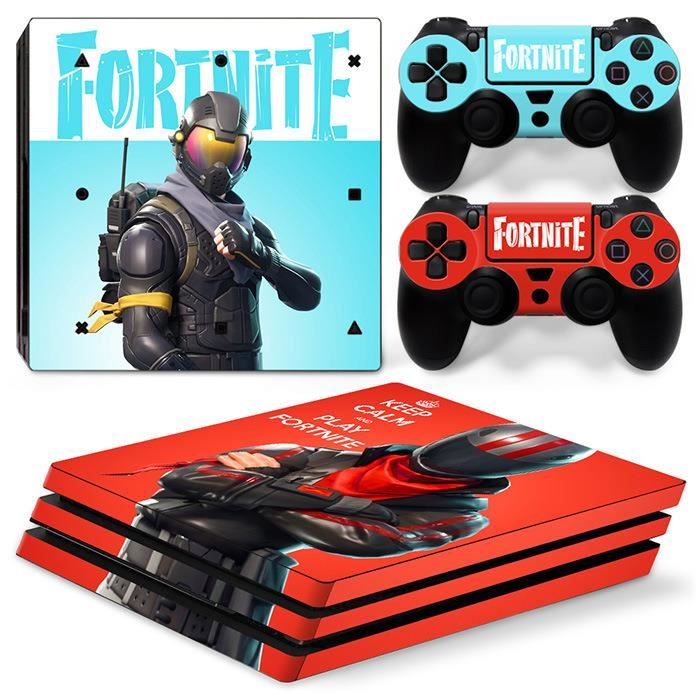 ps4 pro fortnite battle royale housse d autocollant de peau pour sony ps4 pro playstation console et contrleur - communautac ps4 fortnite