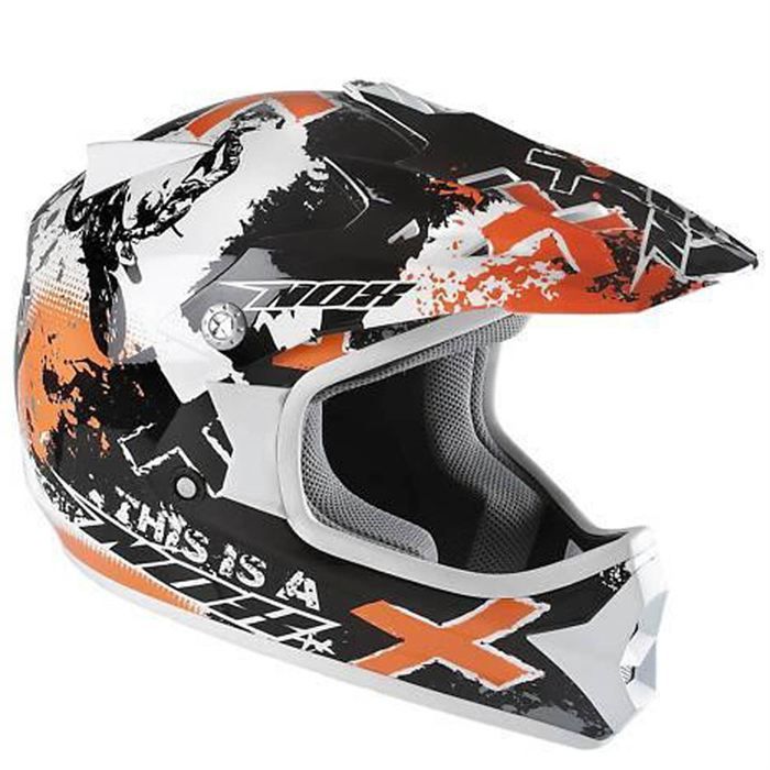 NOX Casque Cross Enfant N724 Noir Orange   Achat / Vente CASQUE NOX