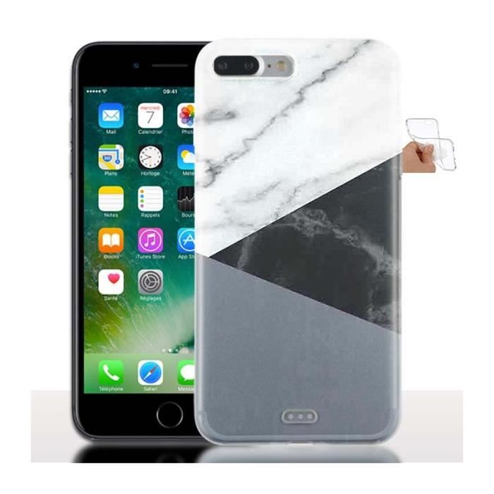 coque iphone 7 plus silicone marbre