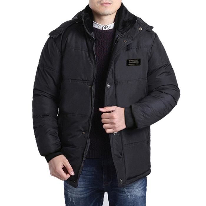 Blanc Baggy Uni Vêtement En Mode Masculin Noir jaune Et Capuche La A Plus Hiver Parka De Homme Velours RfwHOAwqa
