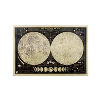AFFICHE - POSTER Grand vintage rétro papier terre lune carte du mon AFFICHE - POSTER Grand vintage rétro papier terre lune carte du mon