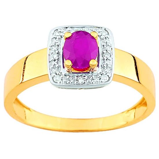 18 Vente Rubis Or Achat Bague Carats Jaune Diamants By76fyg