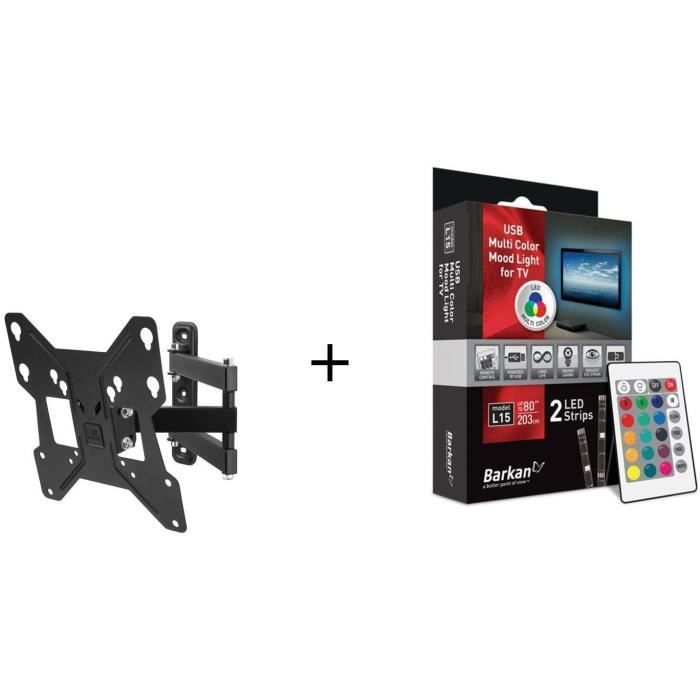 ONE FOR ALL WM2251 Support mural + BARKAN L15 LED Pour TV