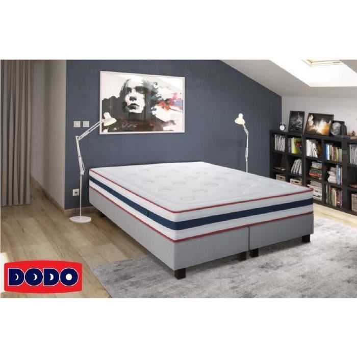 DODO Ensemble matelas 180 x 200 cm + sommiers 2 x 90 x 200 cm - 750 Ressorts ensachés - Ferme - ERICA