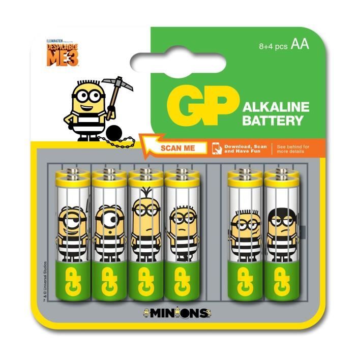 GP Piles AA LR6 Ultra 8+4 Minions