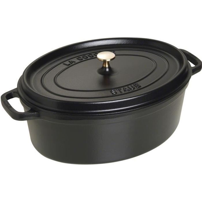 STAUB 405093700 - Cocotte ovale - Ø 37 cm - Noir mat