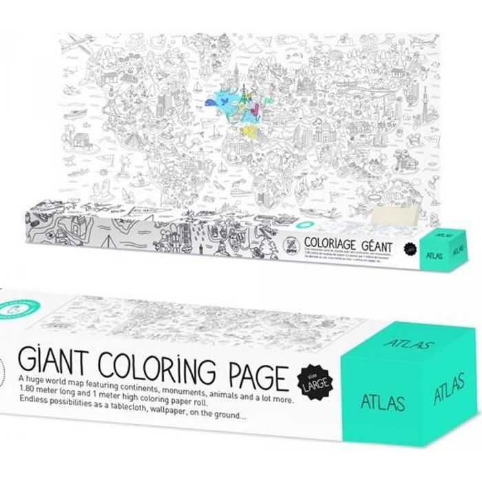 Livre de Coloriage Géant pour Enfants – 96 Pages de Dessins Animaux et Océan – Cahier de Graffiti Créatif – Idéal Cadeau de Noël et de Nouvel An