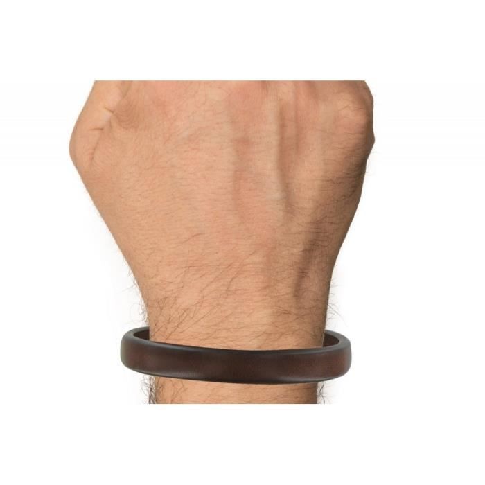 Les Poulettes Bijoux - Bracelet Homme Cuir Marron1