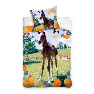 Couverture de jour Couverture Couverture Couverture Plaid Cheval Avec Poulain Bleu 160x200cm
