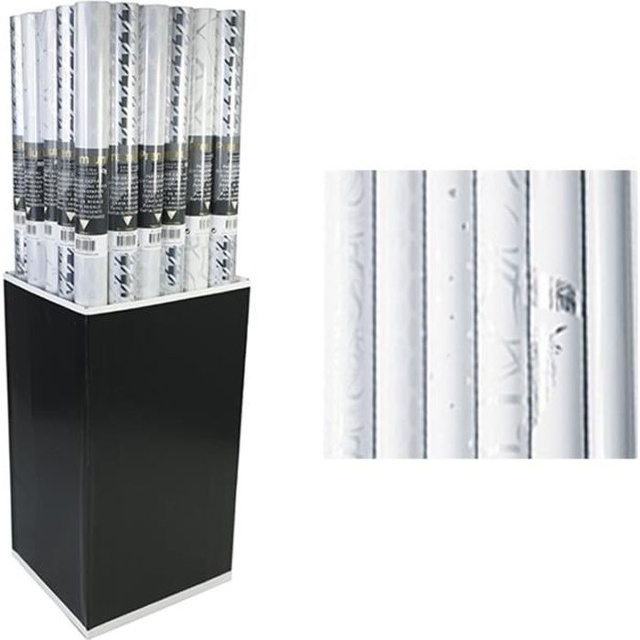 CLAIREFONTAINE Rouleau papier cadeau Premium - 2 x 0,7 m - 80 g / m² - 6 motifs assortis sous film - Blanc