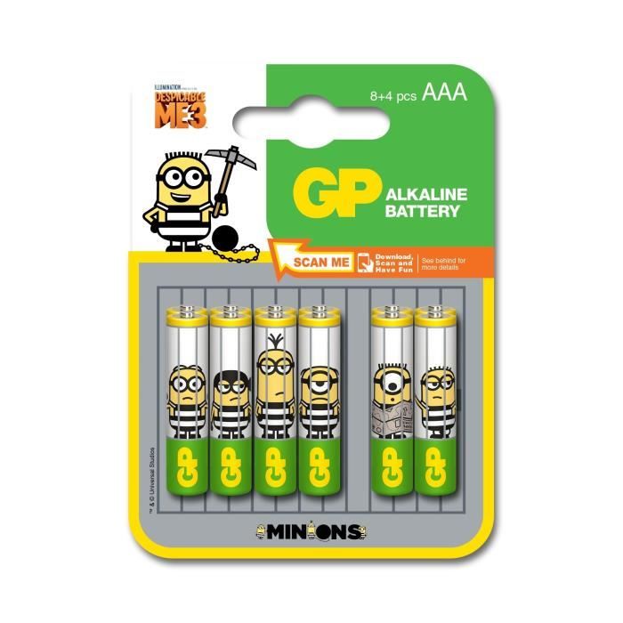 GP Piles AAA LR03 Ultra 8+4 Minions