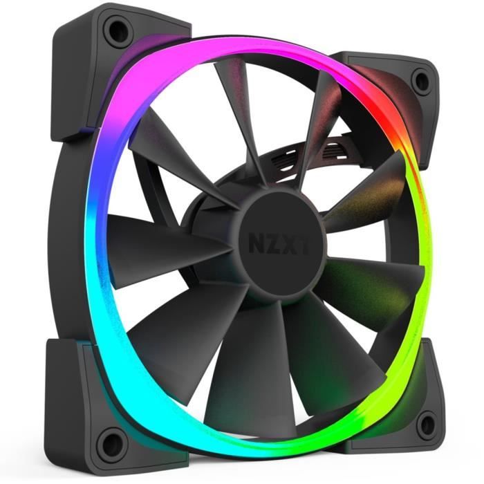 NZXT Ventilateur PC à commande numérique Aer RGB - LED RGB - 140 mm - Compatibilité avec HUE+ et CAM