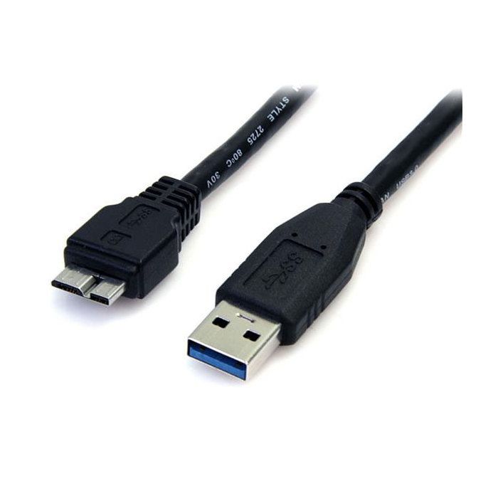 STARTECH Câble SuperSpeed USB 3.0 de 50 cm - Cordon USB A vers Micro B - M/M - Noir