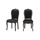 Chaise médaillon en tissu (lot de 2) Noir PRINC...