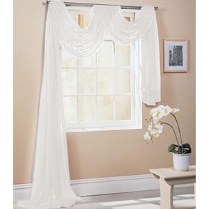 83 Wide X 5 Meter Long Blanc Pur Megachest Rideau en Voile Blanc Pur de 210 cm de Large pour Mariage