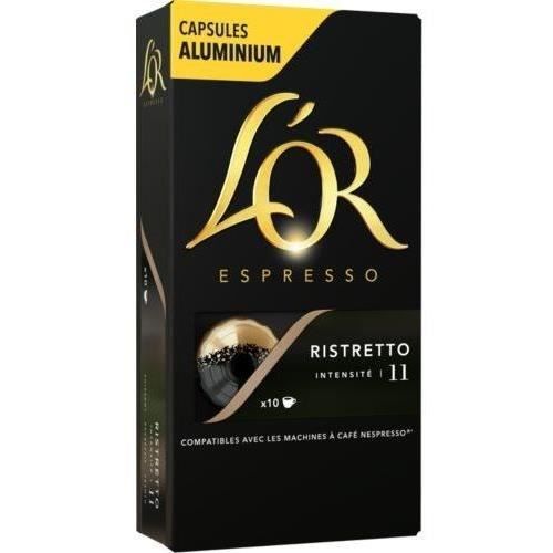 L'OR Espresso Café Capsules Aluminium Ristretto Intensité 11 - X10