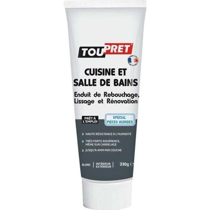 TOUPRET Enduit rénovation cuisine et salle de bains en tube 330g