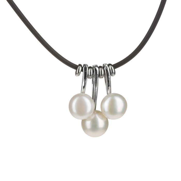 NACRE DE PERLE Collier Femme Blanc et noir   Achat / Vente SAUTOIR ET