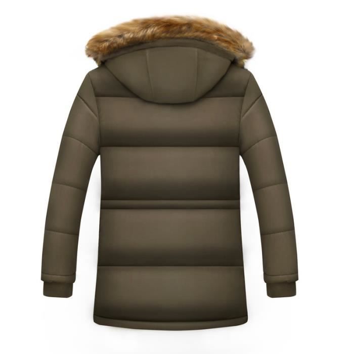 Hiver A Vêtement vert Noir Homme Plus Et De Epaississant kaki Masculin Vert Capuche Parka En Velours Mode RqEFtRx