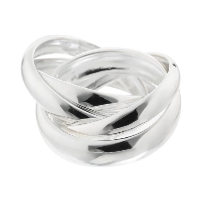MONPLAISIR Bague Argent Fin 925/1000 4 Anneaux
