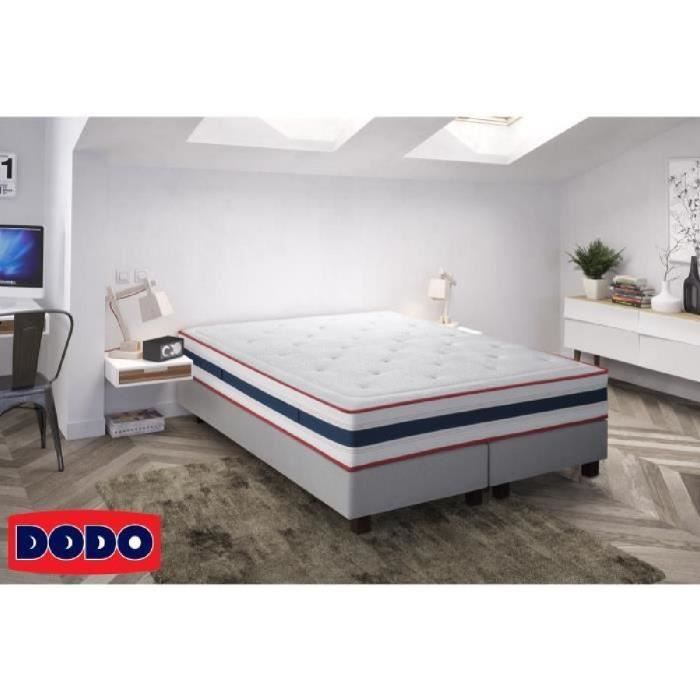DODO Ensemble matelas 180 x 200 cm + sommiers 2 x 90 x 200 cm - Mousse HR et mémoire de forme - 32 kg/m3 - Equilibré - MALVA