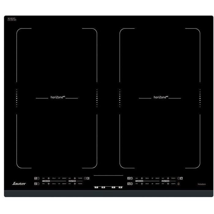 SAUTER SPI4700B - Table Induction 4 Foyers dont 2 zones modulables (Horizone) - Noir