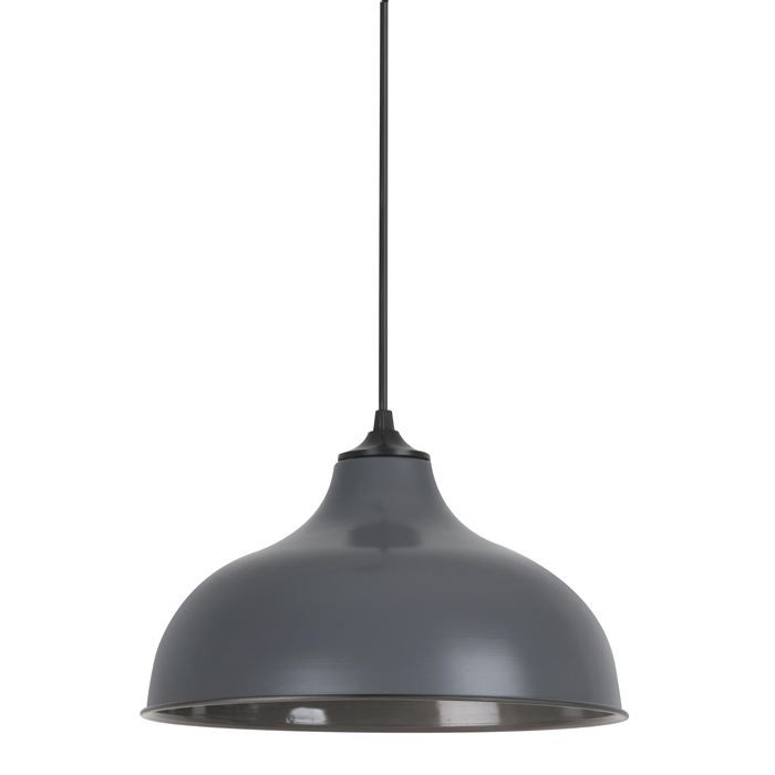 Suspension métal RETRO anthracite diam. 28 cm   Achat / Vente LUSTRE