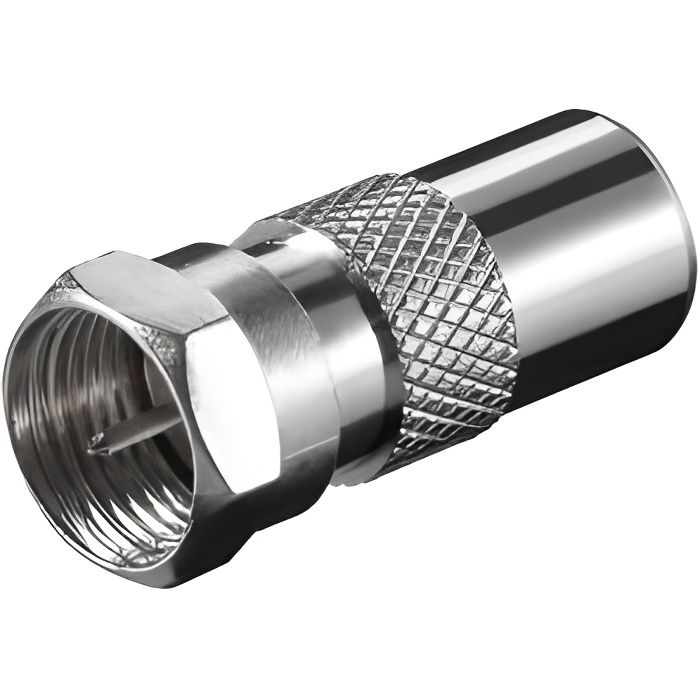 Adaptateur d'Antenne TV F Mâle vers Femelle,Connecteur Coaxial RF Compatible avec Câble Satellite,Répartiteur Antenne TV TNT,Prise - TV Son Photo