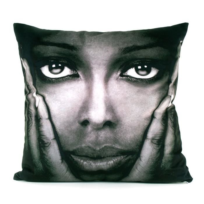 MARLENE BACKER Coussin déhoussable Saba 45x45 cm gris
