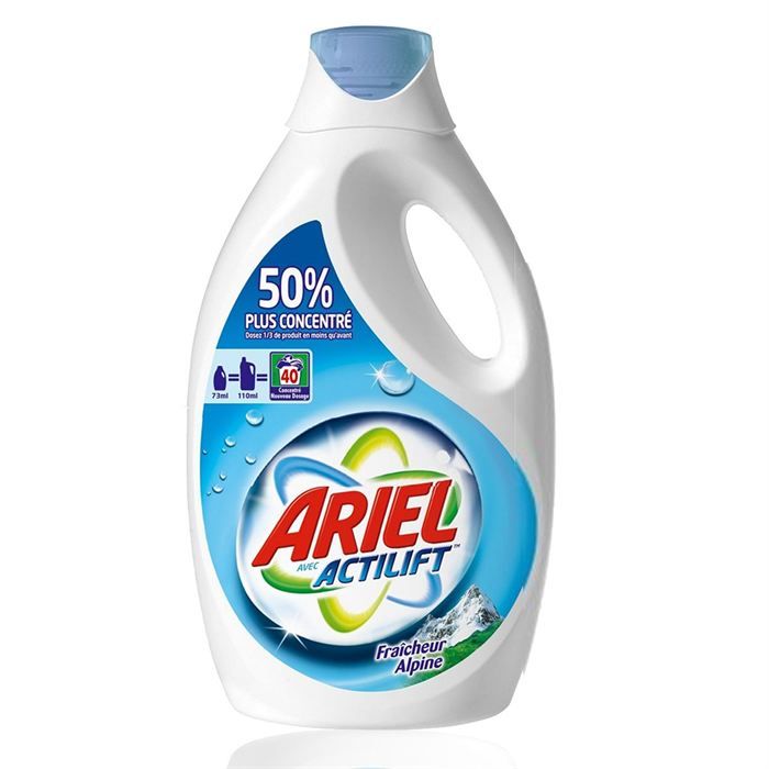 Ariel Lessive liquide Alpine 40 lavages   Achat / Vente LESSIVE ARIEL