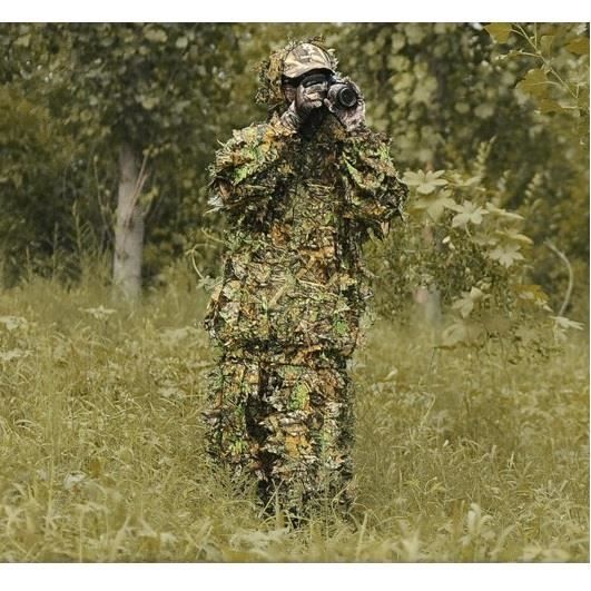 tenue vêtement pantalon couleur camouflage vert feuille TU ...