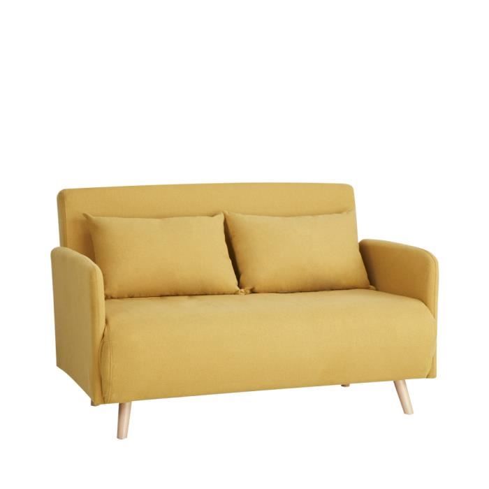 Couleur Belushi Convertible 2 Moutarde Canapè Jaune Places MGVLUjqSpz
