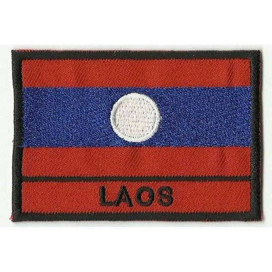 ECUSSON BRODE PATCHE PATCH THERMOCOLLANT DRAPEAU CAMBODGE DIMENSIONS 7 X 5 CMS