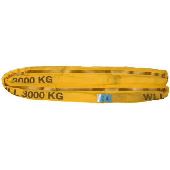 Elingue ronde polyester 3 T - jaune - 3 m