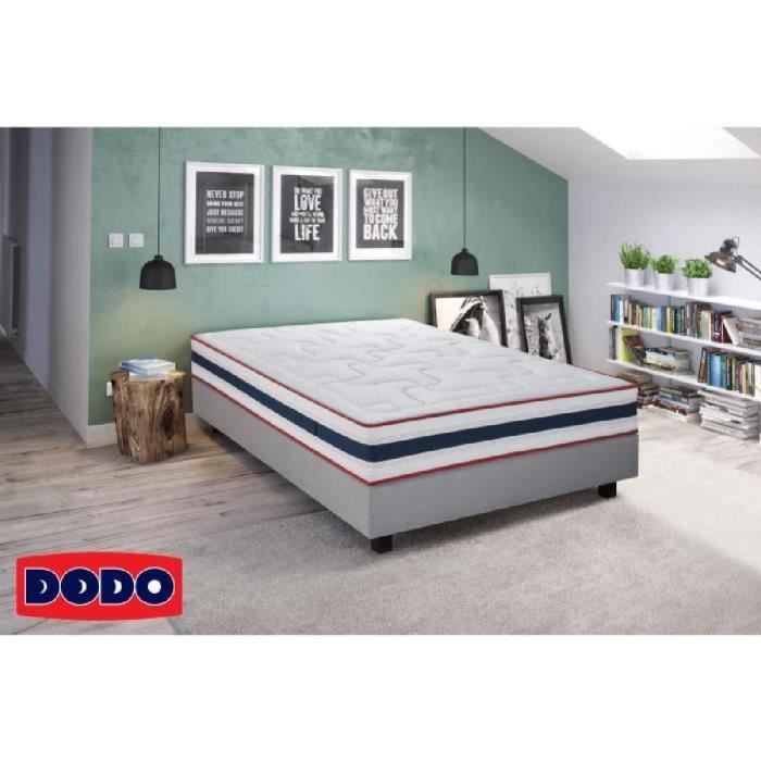 DODO Ensemble matelas + sommier 160 x 200 cm - 1020 Ressorts ensachés - Equilibré - VINCA