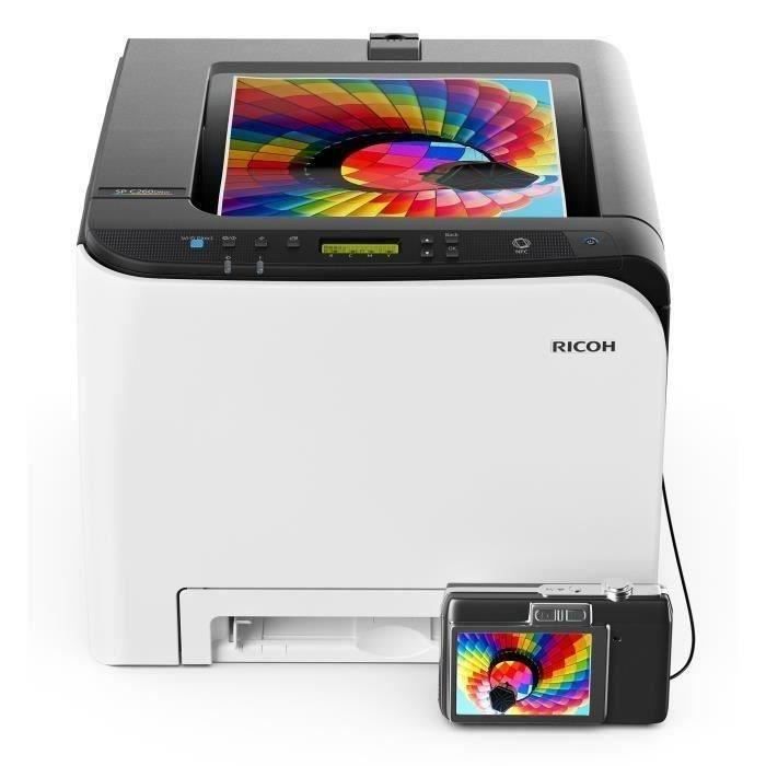 RICOH Imprimante Laser SP C260DNW - Couleur - Réseau - Recto/Verso - Wifi - Air Print - 20 ppm
