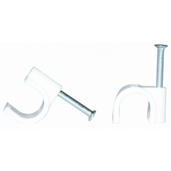 VOLTMAN Lot de 20 attaches câble professionnelles - Diamètre : 10 mm² - Blanc