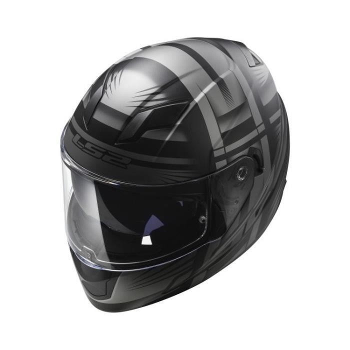 Casque Integral Ls2 Ff320 Stream Bang Matt Black Titanium Xxs Gris