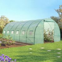 SERRE DE JARDINAGE Grande serre de jardin tunnel 7 arceaux Pro gal… SERRE DE JARDINAGE Grande serre de jardin tunnel 7 arceaux Pro gal…