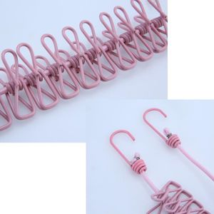 LAVE-LINGE SÉCHANT getek Voyage Corde à Linge avec 12 Pinces PinkPink